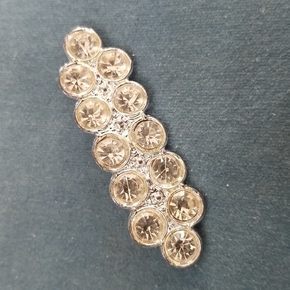 Vtg Rhinestone Bar Pin - Picture 5 of 5